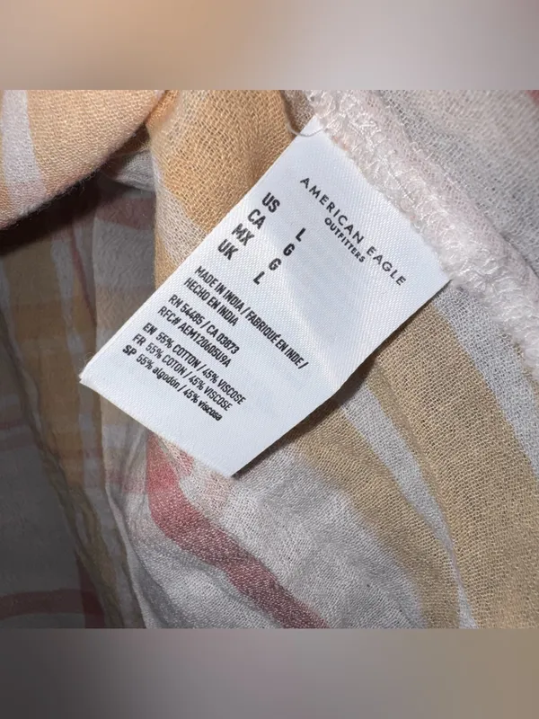 american eagle lightweight flannel shirt - Image 3