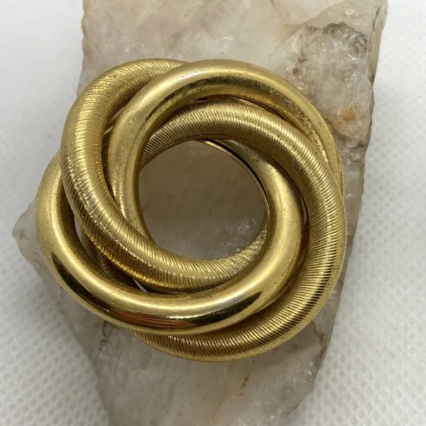 Vintage Lot of 3‎ Gold Tone Pin Brooch Circular Round Napier Interlocking Circle - Image 9
