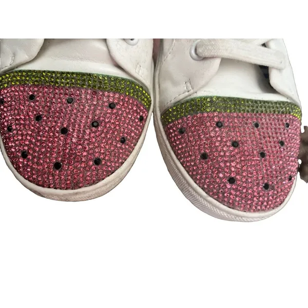 Betsey Johnson White Melon Embellished Sneaker Sz 10 Limited Edition Watermelon - Image 3