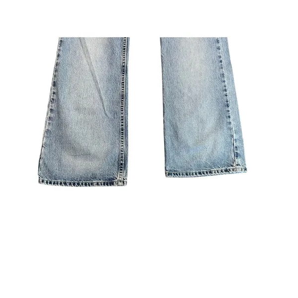 Vintage Levis Silvertab jeans 90s high rise fit and flare light wash size 32 - Image 5