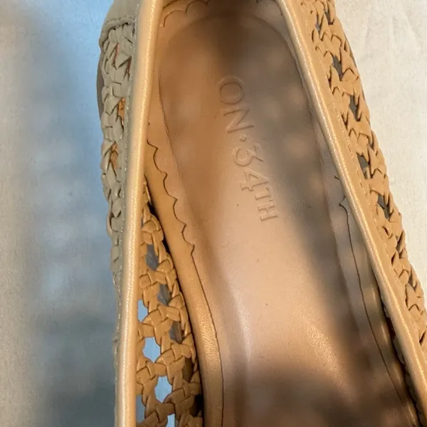 On‎ 34th Size-6M Women's Blaiya Tan Loafers Flats Shoes Woven - Image 3