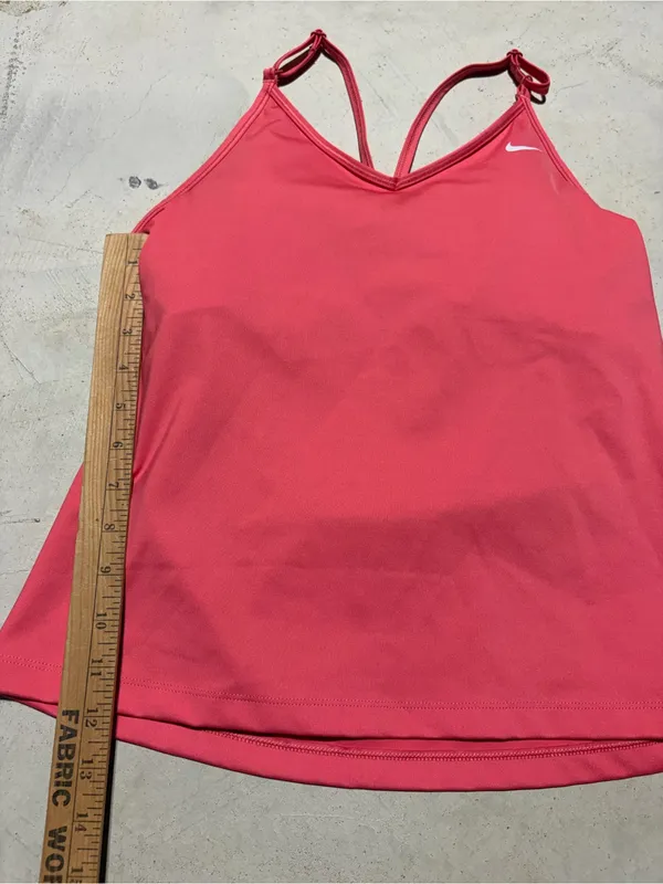 Nike Coral Pink Athletic Tank built in bra padding medium - Image 5