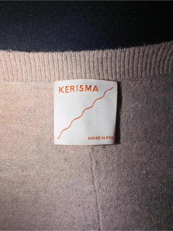 Kerisma Light Beige V-Neck Pullover Sweater - Image 2
