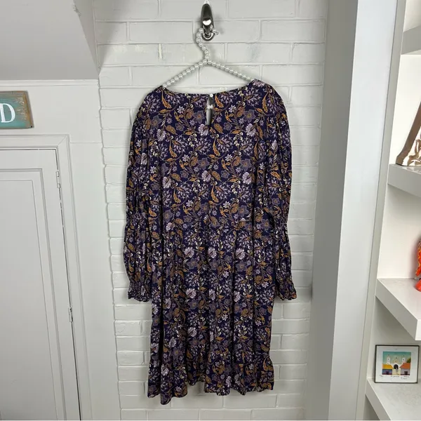 Universal Thread Purple Floral Smocked Dress Size 2X - Image 10