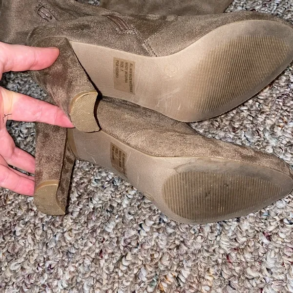 Womens Charlotte Russe Over The Knee Brown Heeled Boots - Image 4