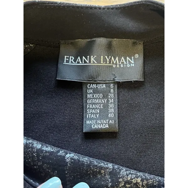 FRANK LYMAN Size 8 Sequin Blazer Jacket Party Evening Designer Modern‎ Classic - Image 3