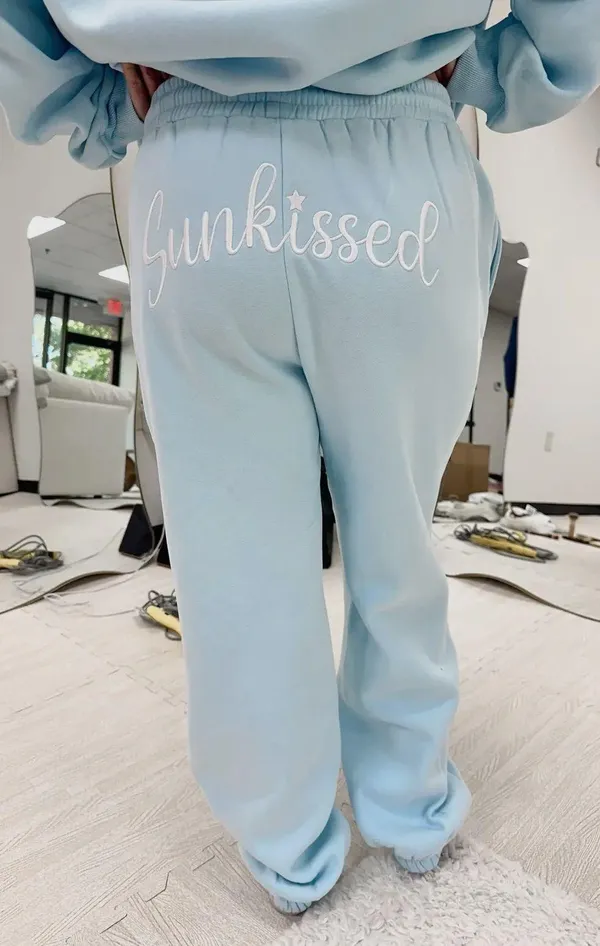 Sunkissed Coconut New Release Powder Blue Sweatpants - Image 2