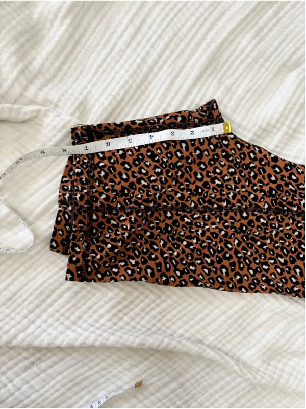Women's Free People Brown Black Leopard Print Bike Shorts S Rayon - Image 7