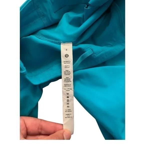 Lululemon‎ In Movement Straight Leg Pant Womens 4 Cyan Blue Everlux Activewear - Image 2