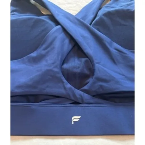 Fabletics Navy Blue High Neck Crisscross Back Sports Bra - Image 4