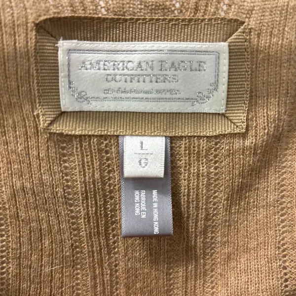 Y2K American Eagle Women’s Sweater Size L Tan Bella Swan Style Mint Condition - Image 2