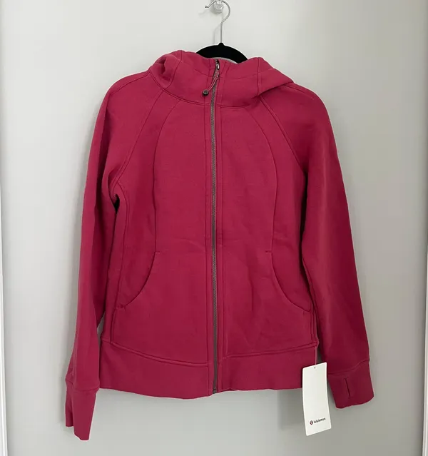 BNWT Scuba Full-Zip Hoodie Hot Pink Size 10 - Image 2