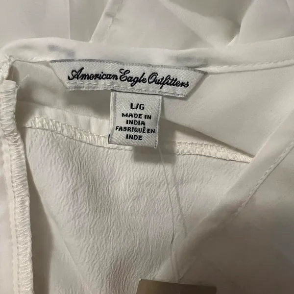 White Short Sleeve Blouse - Image 2