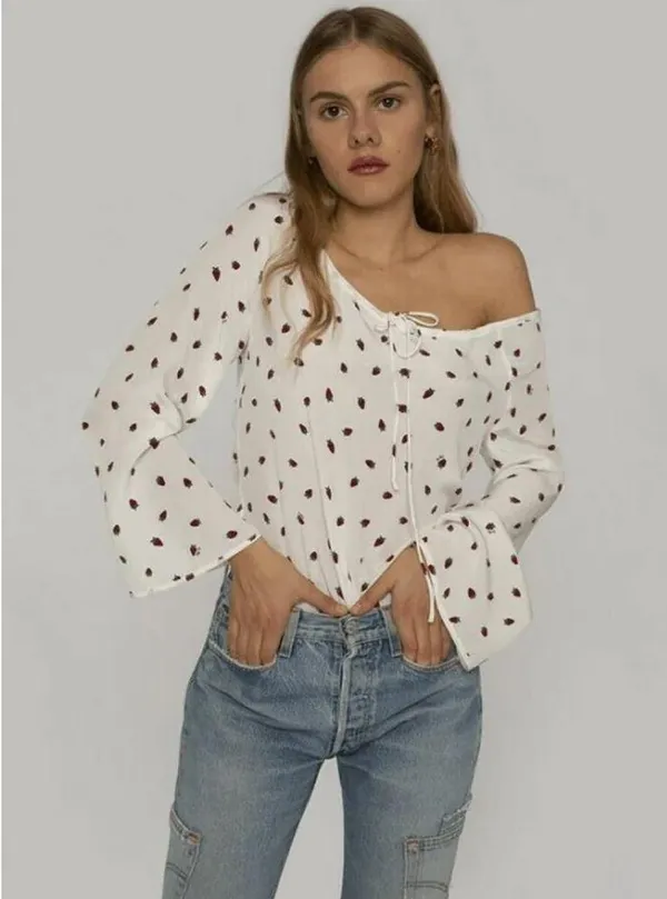 💕REALISATION PAR💕 Luna Dress ~ White Strawberry Print Small S NWT - Image 8