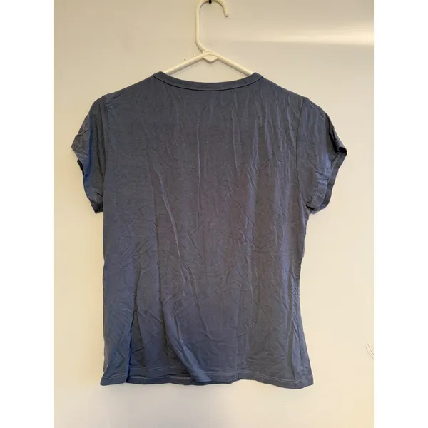 White Fox Womens Short Sleeve Crew Neck Tee Dusty Blue Jersey T-Shirt Large 302 - Image 4