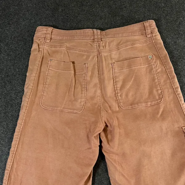 Hei Hei Anthropologie Pink Cargo Pants Wide Leg Frayed Hem Tencel Linen Size 28 - Image 10