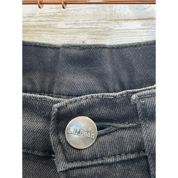 Vintage L.L. Bean Womens 6 M/Tall Jeans‎ Black Classic Fit Straight Leg Stretch - Image 3
