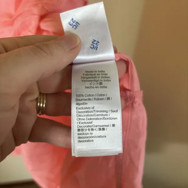 J. Crew Cotton Voile Beach Dress, Bow‎ Front, Coral Pink CoverUp Medium BU441 - Image 5