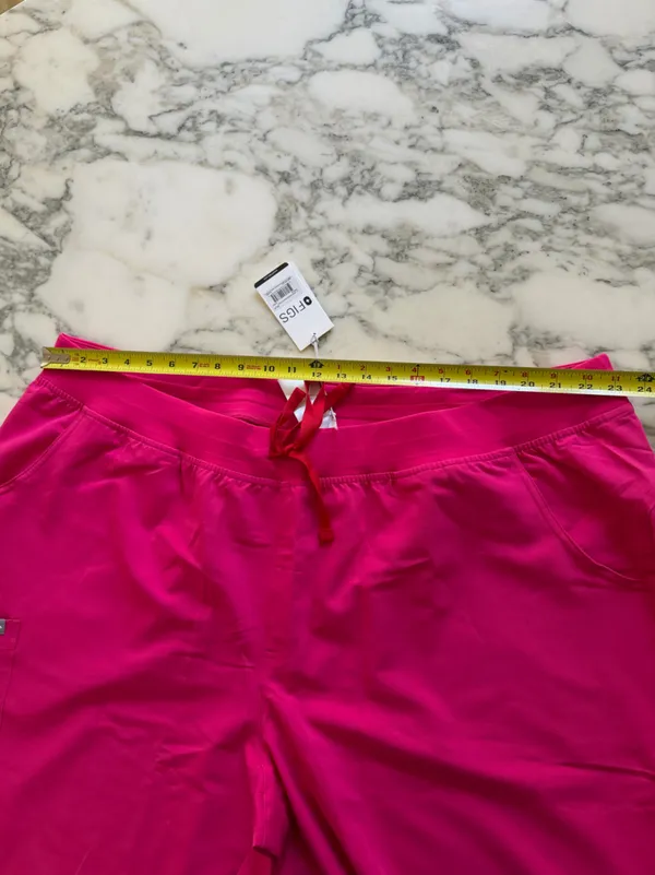 NWT Figs Kade Cargo Pants Womens 5XL Pink Scrubs Drawstring - Image 4