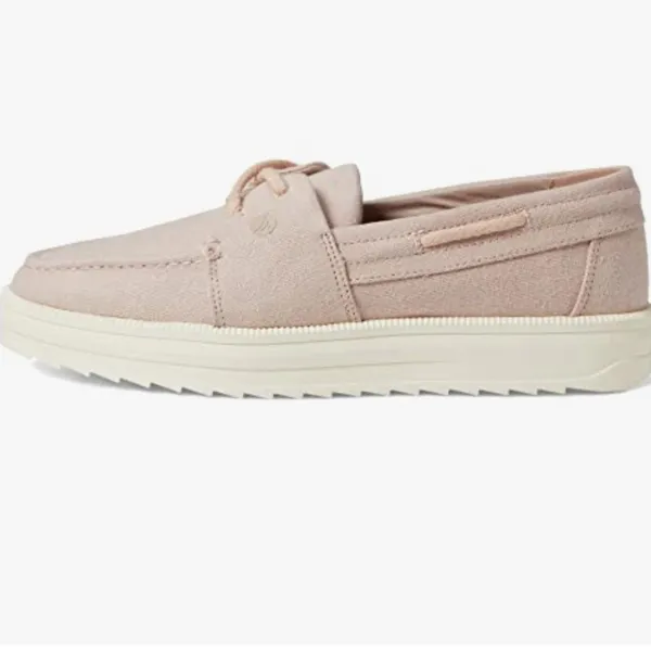 Sperry Women's Cruise Plushstep Slubby Linen Boat Sneaker Pink / Rose Dust Sz 7 - Image 2