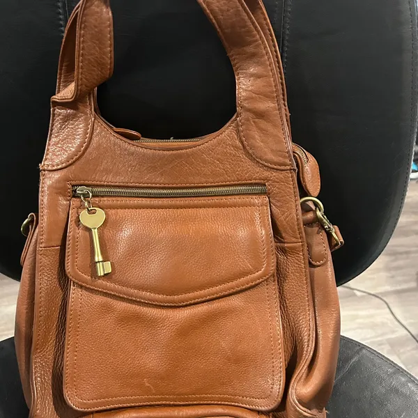 Fossil Tan Leather ShoulderCrossbody  Bag - Image 3