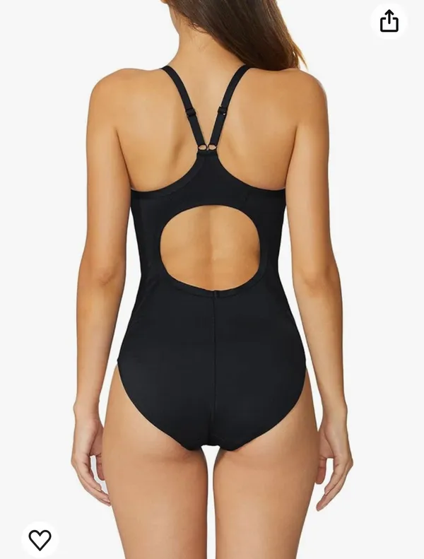 Women's Athletic Training Adjustable Strap One Piece Swimsuit - Image 2