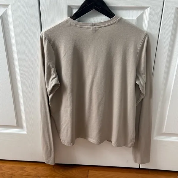Skims Relaxed Fit Long Sleeve Tee in Stone - Image 3