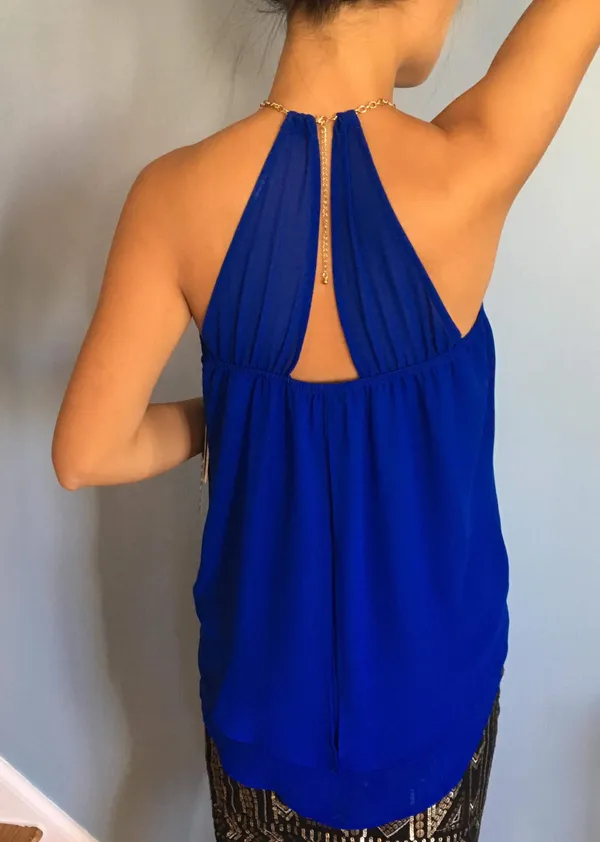 XOXO Royal Blue Blouse - Image 2