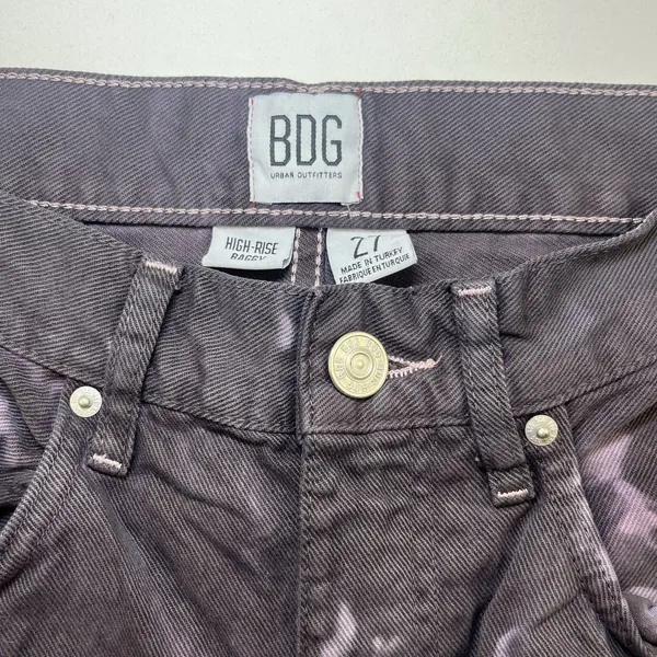 BDG Urban Outfitters Women’s Jeans High Rise Baggy Black Color Fade Size 27 - Image 3