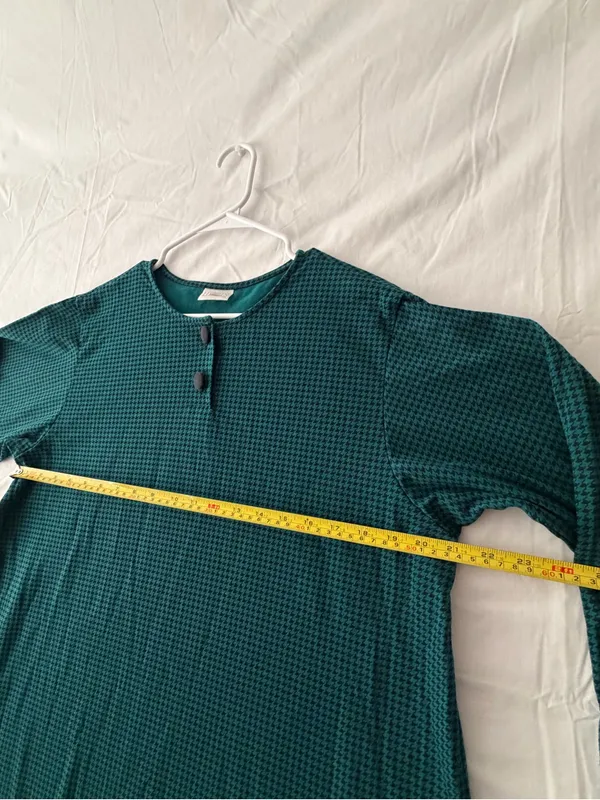 Honors Maternity Houndstooth Size M Green 3/4 Sleeve Top(A659) - Image 6