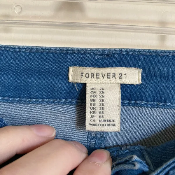 Forever 21 Blue High Rise Skinny Denim Jeans #Pk - Image 4
