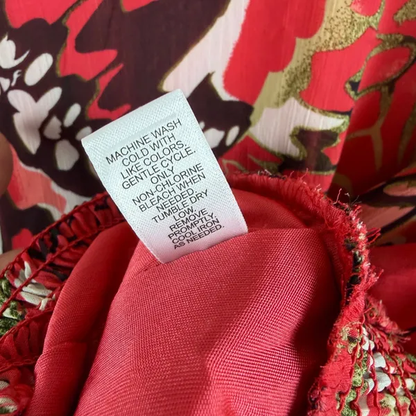 Cato Butterfly‎ Floral Print Blouse Size 22/24W Multicolor Smocked Hem Resort - Image 7