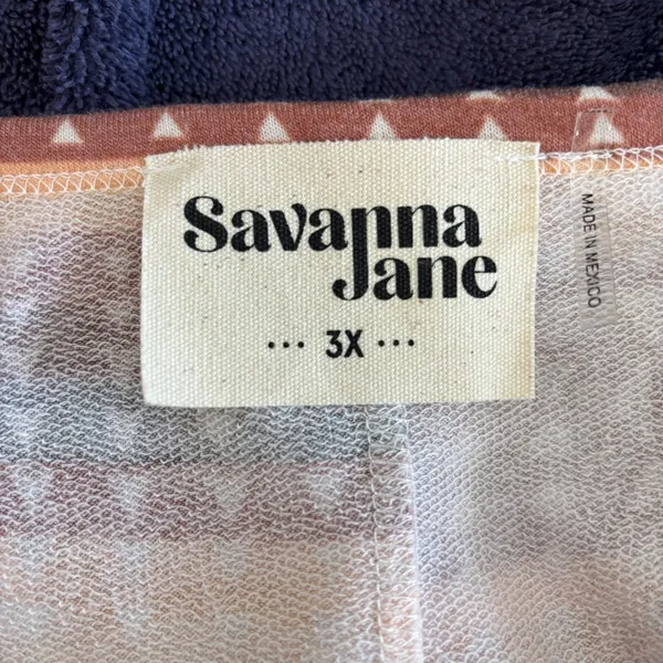 Savanna Jane Top Womens 3X Multicolor Aztec Oversized Dolman Long Sleeve Relaxed - Image 6
