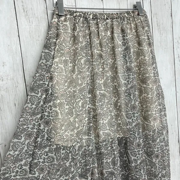 Hollister Paisley Maxi Skirt XS Cream Boho Coquette Fairycore Festival Flowy - Image 3