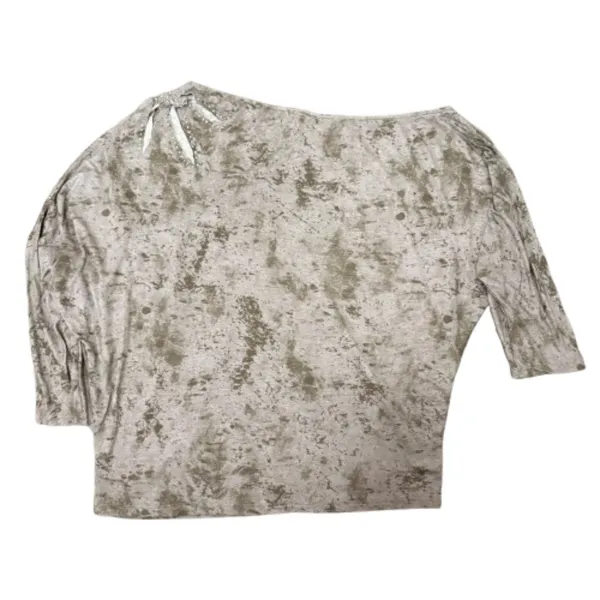 Vocal Gray Acid‎ Wash One Shoulder Dolman Top Rhinestone Cutout Edgy Size XL - Image 3