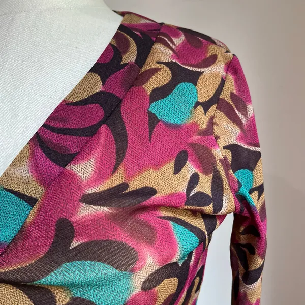 Y2K New York & Company Floral Cinched Waist Long Sleeve Blouse‎ Size Small - Image 5