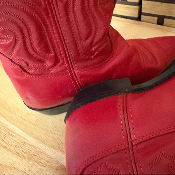 Vittorio Ricci Red Western‎ Cowgirl Boots Size 5 - Image 7