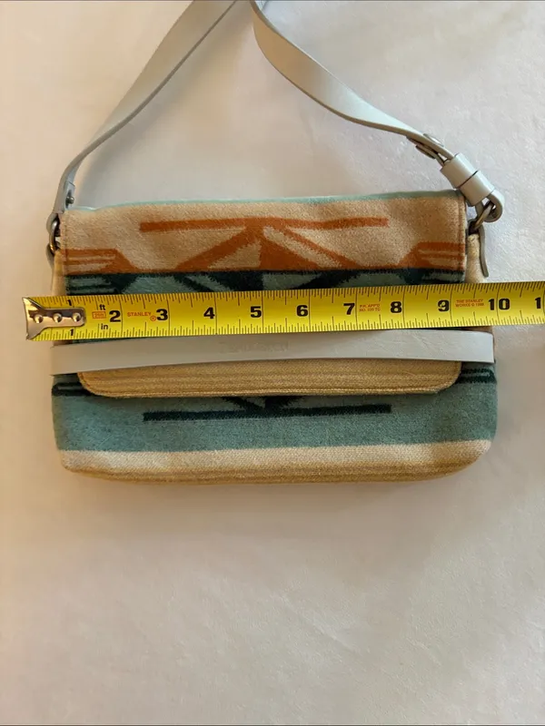 Pendleton Teal, Tan & Cream Southwestern Crossbody Bag - Image 6