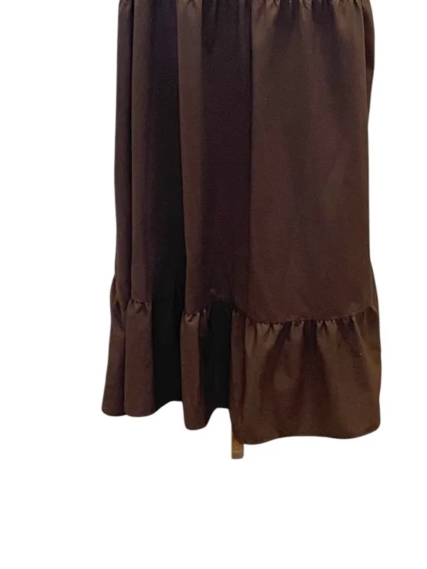 Vonda Prairie Maxi Dress Chocolate Brown Size 4XL Boho Coastal Vacation Summer - Image 7