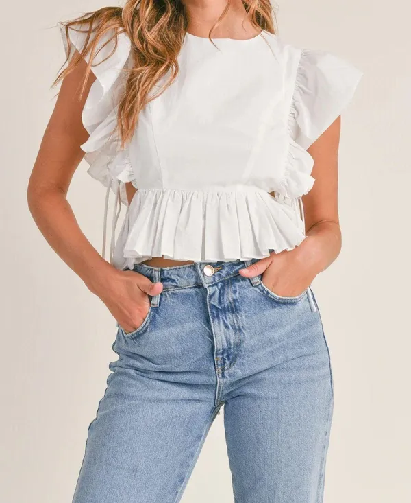 Mabel JOYCE LACE UP DETAIL TOP✨ - Image 4
