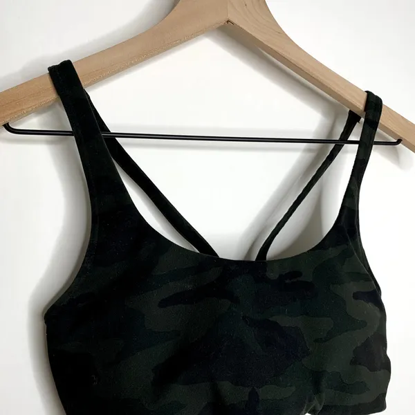 Vuori Yosemite Sports Bra Camo Green Womens Small - Image 3