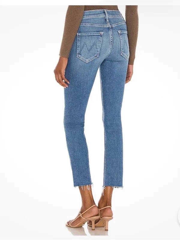 MOTHER The Dazzler Mid Rise Ankle Fray Jeans Sz 27 EUC - Image 2