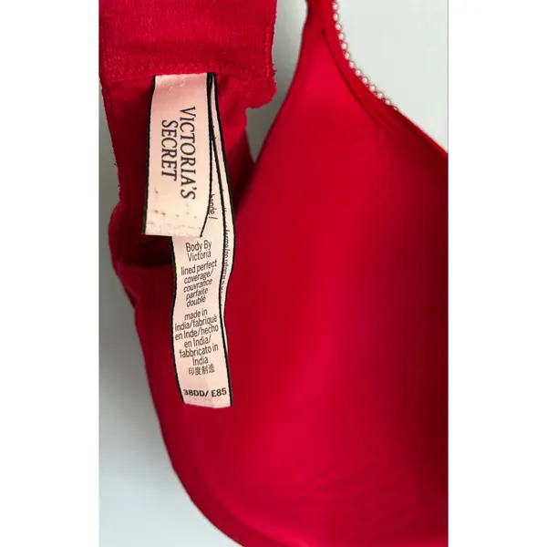Victoria's Secret Bra Lined Perfect Coverage Body By Victoria Red 38DD - Image 8