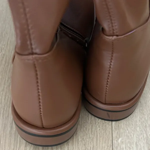 TORGEIS Women's Genevieve Thigh High Boots, Cognac, Size 7.5, NWOT - Image 6