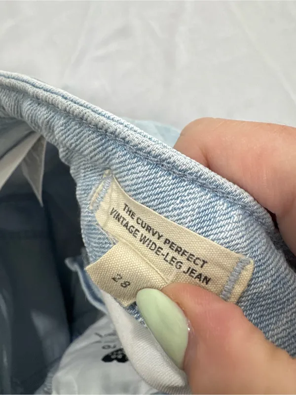 Madewell The Curvy Perfect Vintage Wide Leg Crop Jean Altoona Wash Size 28 - Image 5