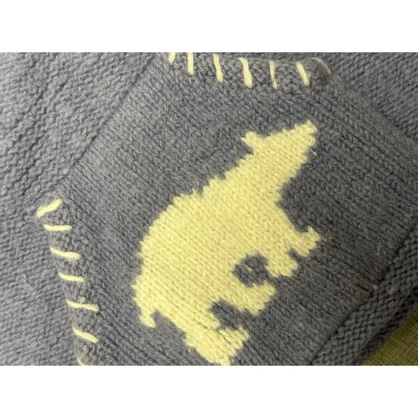 sharanel sweater Small Blue Polar Bear Hood Wool‎ Sweater - Image 9