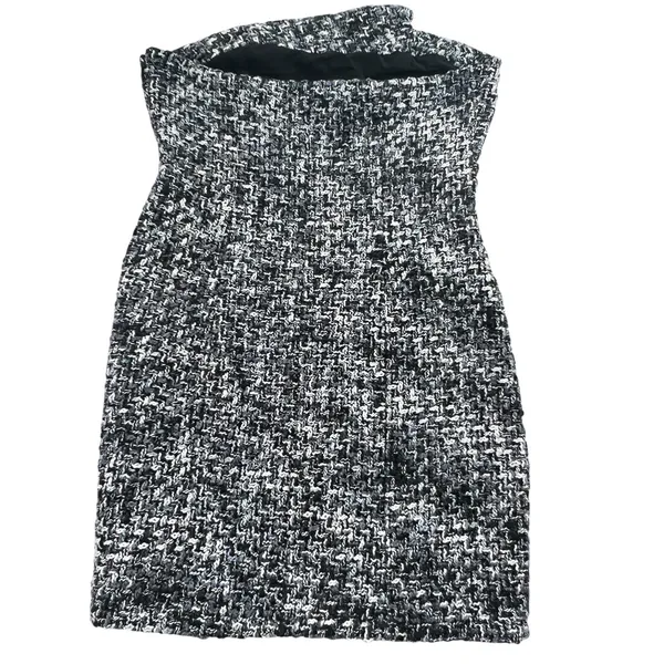 Tobi Strapless‎ Mini Dress M Black Grey Tweed Bodycon Fitted Chic Night Out - Image 6