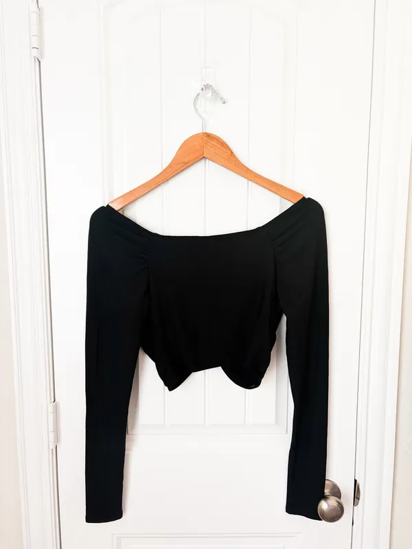 Savage X Fenty Softcore Modal Ruched Crop Top Size Medium NEW - Image 5