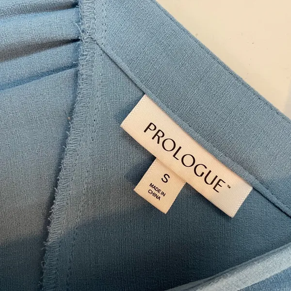 Prologue Women's Dress Size‎ Small Blue V Neck Midi Cap Sleeve Casual - Image 5