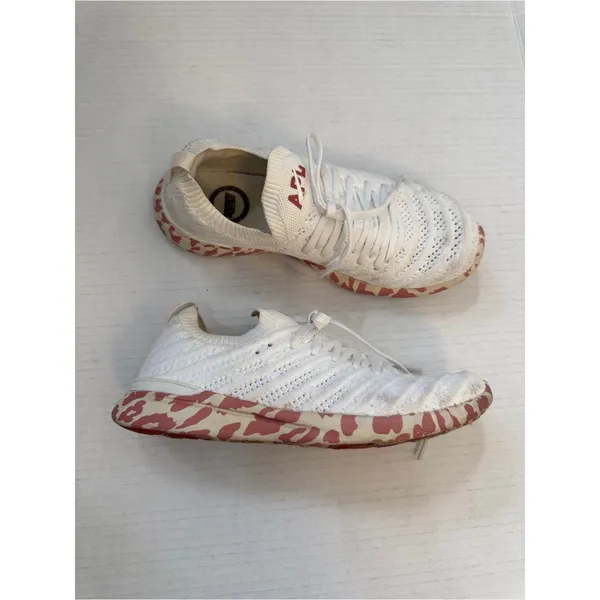 APL White Techloom Wave Leopard Running Sneakers Womens 5.5 Athletic Casual Shoe - Image 10